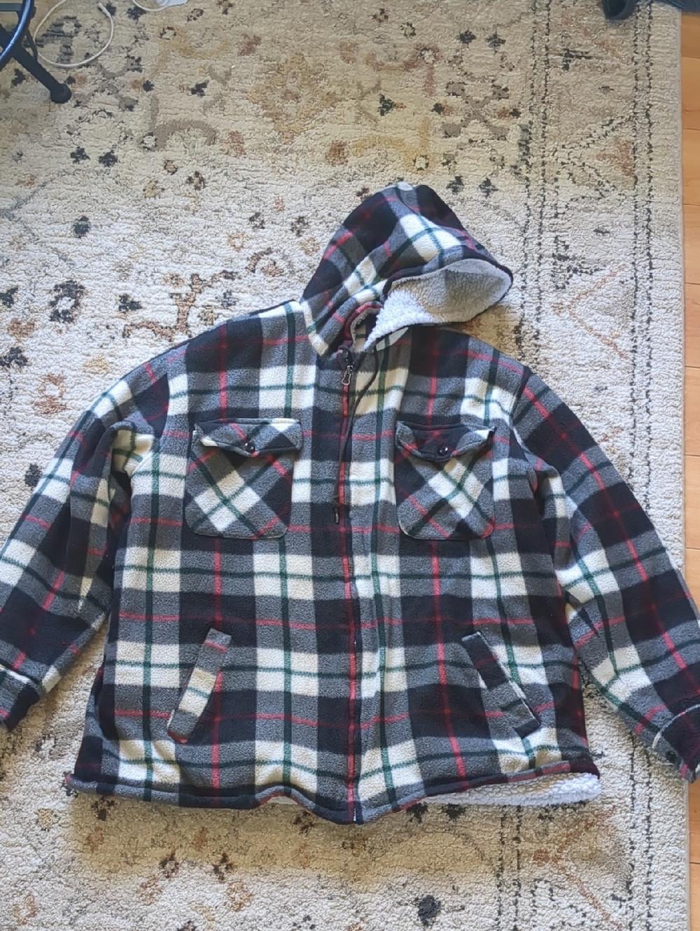 Cozy Plaid Jacket Size Large